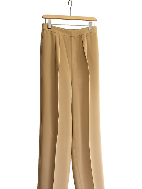 Jones New York Pants - Jones New York Wide-Leg 100% silk Trousers - Camel/Tan